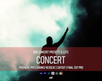 800+  Concert Presets & LUTs Bundle – Live Music, Stage Light Video Color Grading (Digital Download)