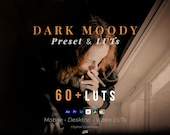 Dark Moody Presets & LUTs Pack | Cinematic Photo Video Filter (Digital Download)