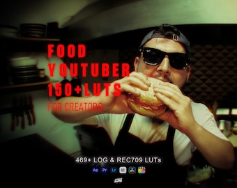 150+ Food YouTuber LUTs Bundle – Cooking Video LUTs for Recipe Videos, Food Vlogs, Reels & Social Media Color Grading