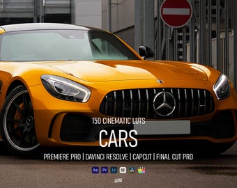 150 Car LUTs, Automotive Presets, Premiere Pro LUTs, Color Grading, Cinematic Car Filters, DaVinci Resolve, Video Editor LUTs