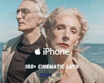 150 Cinematic iPhone LUTs Bundle, Mobile Video Filters, Premiere Pro, DaVinci Resolve, Color Grading, Pro LUTs Bundle