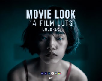 Pacchetto di 14 LUT cinematografiche / LUT per la correzione del colore, preset video retrò, filtri video estetici per Premiere Pro, Final Cut e altri software.