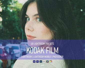 48 Kodak Film Lightroom Presets – 90s Analog Warm Filters (Digital Download)