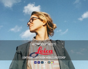 48 Leica Film Lightroom Presets | Vintage Analog Photo Filters, Moody Retro Aesthetic, Mobile and Desktop Lightroom Presets