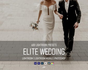 600 Elite Wedding Presets, Moody Lightroom Presets, Aesthetic Filters, Wedding Photography Filters, Mobile & Desktop Preset Bundle