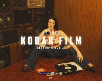 Kodak Film LUTs Bundle | 16 Film Emulation LUTs, Vintage Color Grading Pack for DaVinci, Premiere Pro & CapCut