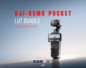 DJI Osmo Pocket LUTs Bundle | 80 Cinematic LUTs for D-Log-M & Rec709, DJI Pocket 3 Color Grading Pack
