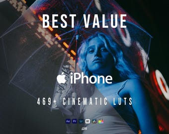 469+ iPhone Cinematic LUTs Bundle | Mobile Video LUTs for Reels, Shorts & Vlogs | CapCut Color Grading Pack