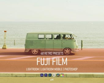 48 Fuji Film Lightroom Presets – Golden Hour, Analog Style (Digital Download)