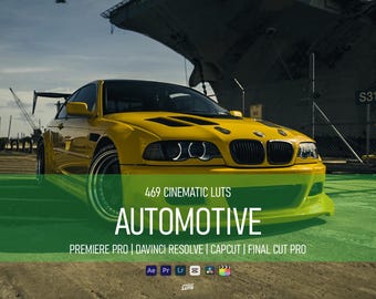 Automotive  LUTs Bundle - Enhance Your Cars  Videos with Easy Filters