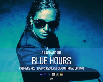 Blue Hour LUTs, 5 Cinematic Color Grading Filters for Video Editing