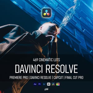 Pack de plus de 469 LUTs cinématographiques pour DaVinci Resolve | Pack d'étalonnage des couleurs pour le cinéma (Téléchargement numérique)