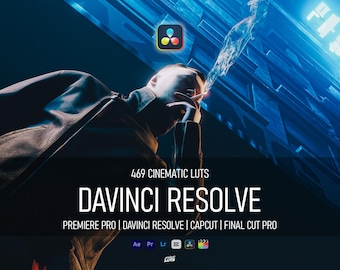 469+ Cinematic DaVinci Resolve LUTs Bundle | Film Color Grading Pack (Digital Download)