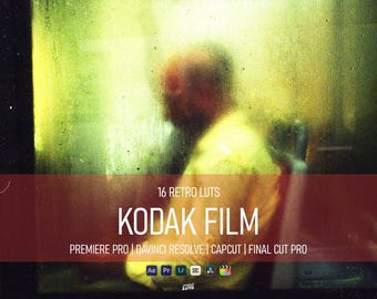 Kodak Film LUTs | Vintage Tones, Cinematic Color Grading (Digital Download)