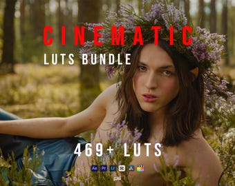 469+ Cinematic LUTs Bundle | Premiere Pro LUTs, DaVinci Resolve LUTs, After Effects & CapCut Video Color Grading
