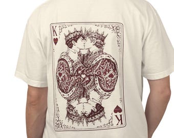 King of Hearts Playing Card Shirt | Vintage Tarot Gay Couple Pride Tee