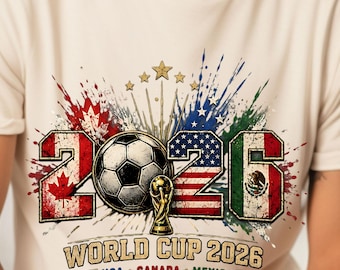 2026 World Cup Soccer Graphic Tee | USA, Canada, Mexico Fan Apparel
