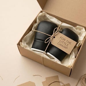 Baby Boxhandschuhe Neugeborenen Fotografie Prop - Personalisiertes Leder Säugling Geschenk