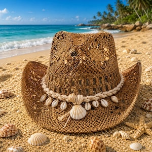 Crochet Cowboy Beach Hats - Etsy display picture 2