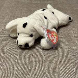 SPARKY the Dalmatian Dog Vintage Ty Beanie Baby Plush Toy 1996 + Tag Protector (Played With Condition)