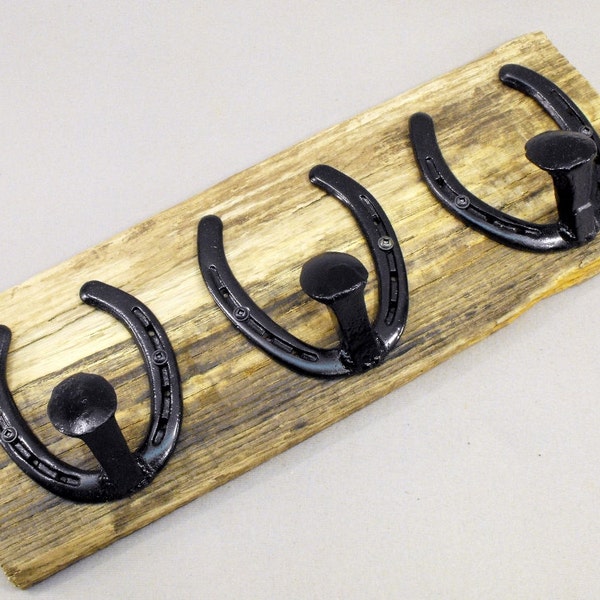 Horseshoe and Railroad Spike Hanging Coat Hook Coat Rack