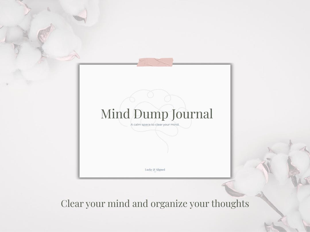 Mind Dump Journal | Minimalist Brain Dump Worksheet (PDF Download) - Etsy