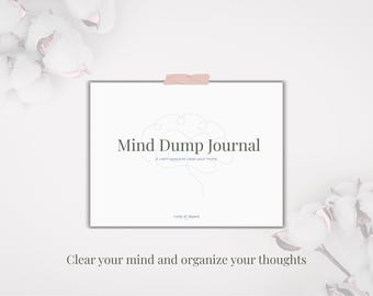Diario de desahogo mental / Hoja de trabajo minimalista para desahogarse (Descarga en PDF)