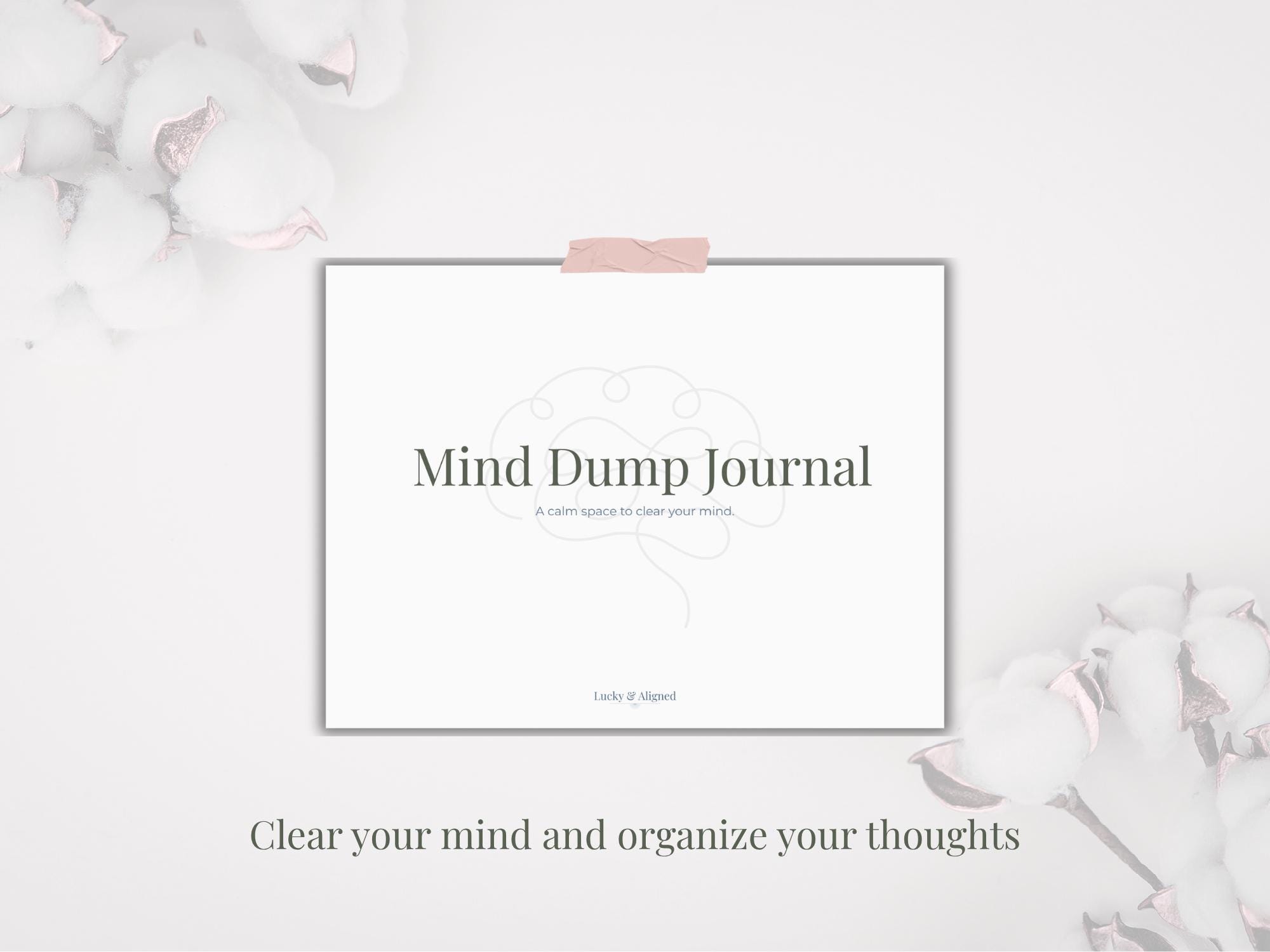 Mind Dump Journal | Minimalist Brain Dump Worksheet (PDF Download) - Etsy