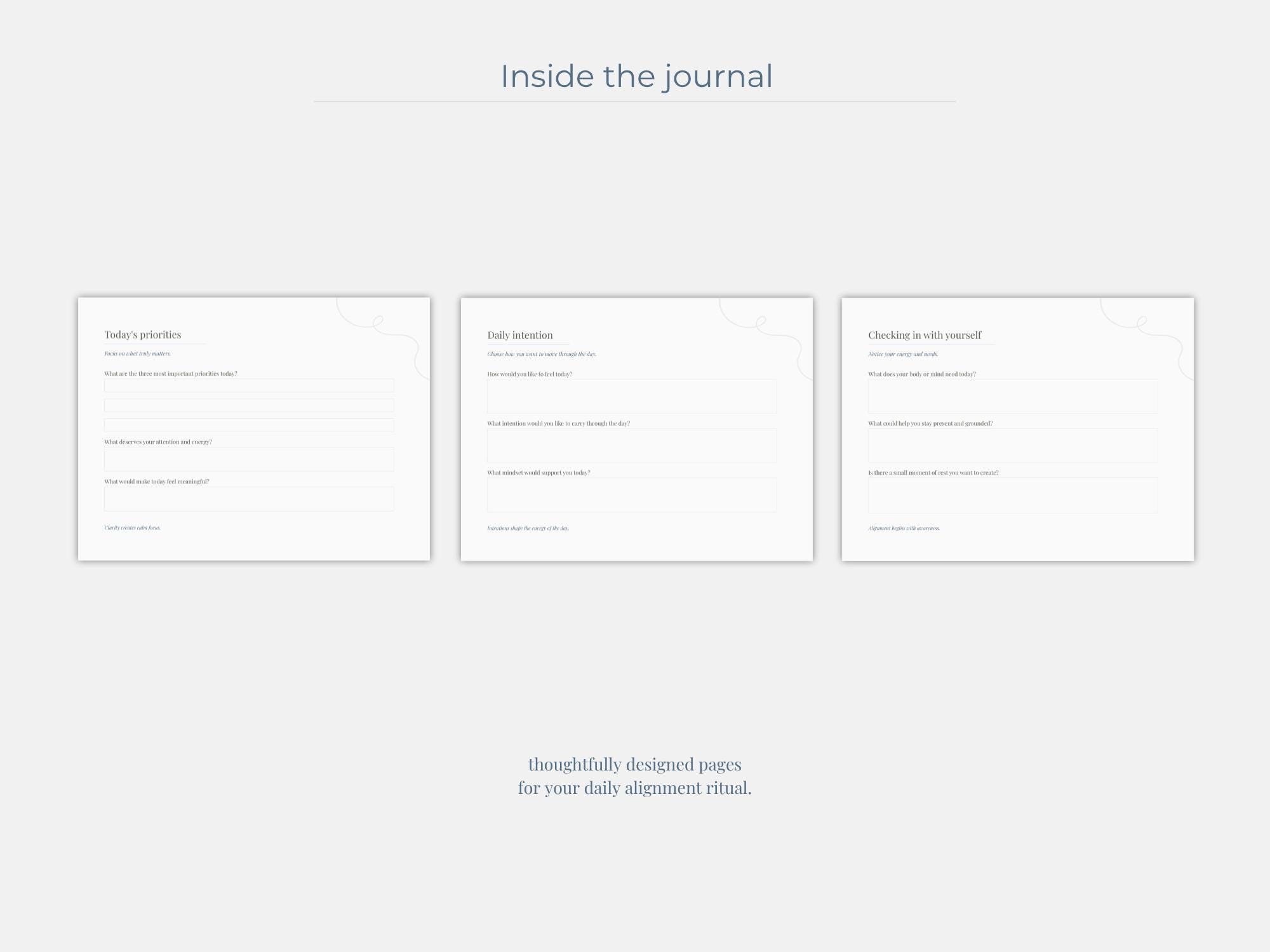 Daily Alignment Planner Printable | Daily Planning & Focus Journal ...