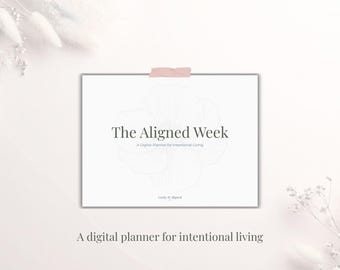 Printable Weekly Planner | Digital Planning Pages for Intentional Living | Minimalist Self Reflection & Weekly Organization
