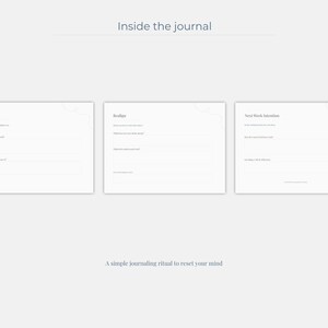Guided Reset Journal Printable | Self Reflection Prompts | Mindfulness Journal | Minimalist Personal Growth Worksheet image 5