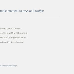 Guided Reset Journal Printable | Self Reflection Prompts | Mindfulness Journal | Minimalist Personal Growth Worksheet image 4