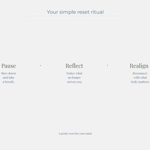 Guided Reset Journal Printable | Self Reflection Prompts | Mindfulness Journal | Minimalist Personal Growth Worksheet image 7