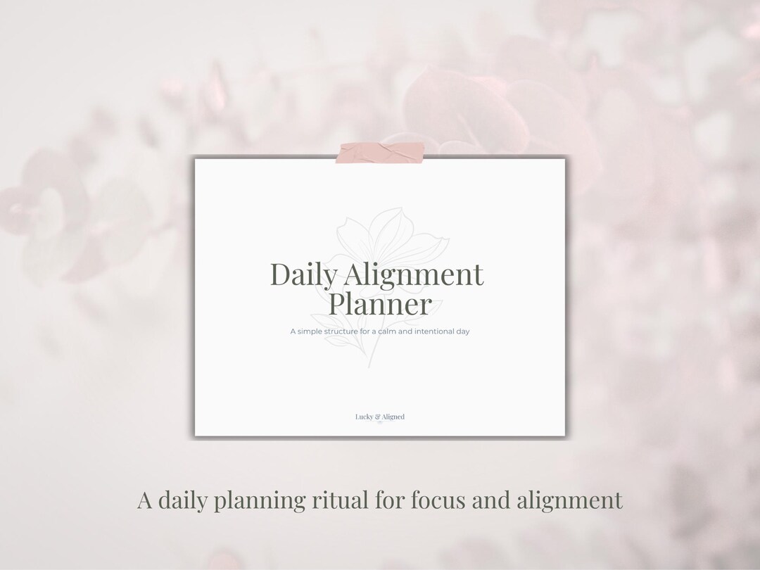 Daily Alignment Planner Printable | Daily Planning & Focus Journal ...