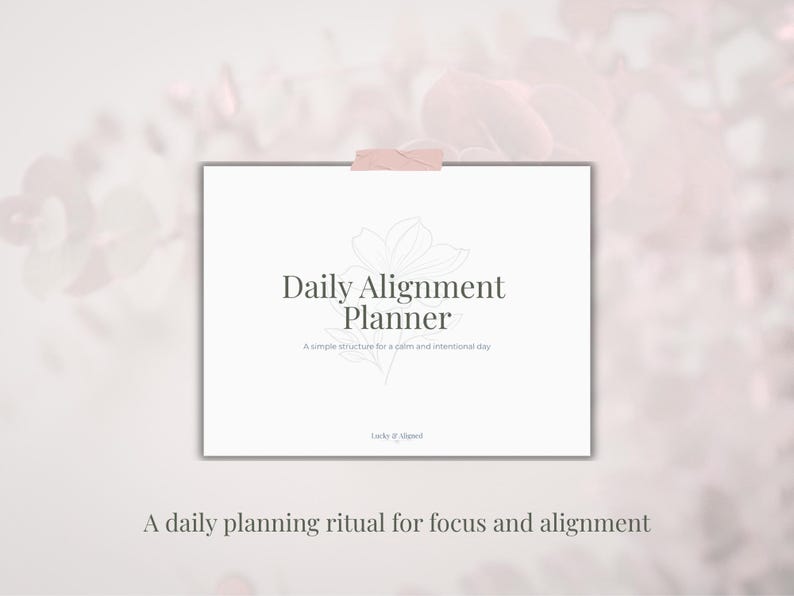 Daily Alignment Planner Printable | Daily Planning & Focus Journal ...