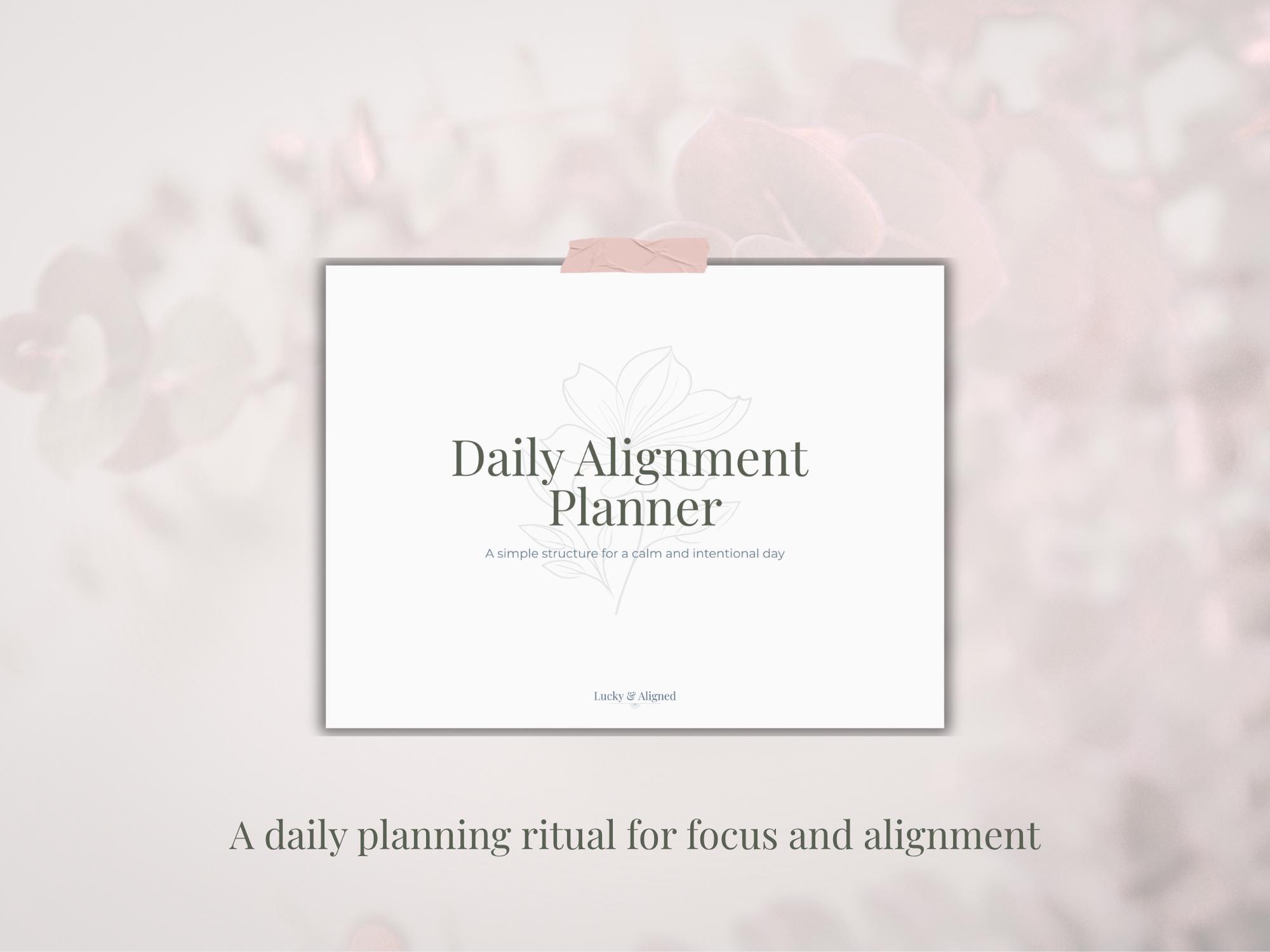 Daily Alignment Planner Printable | Daily Planning & Focus Journal ...