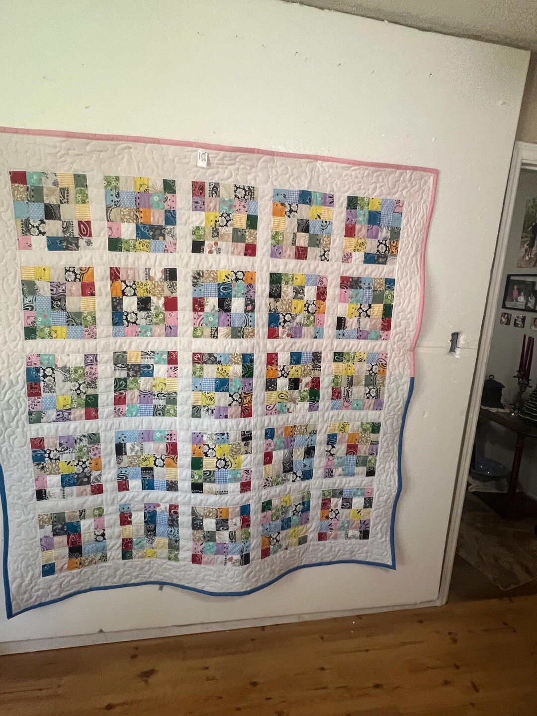 Scrappy Block Quilt - Etsy