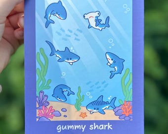 Gummy Shark Aquarium Print