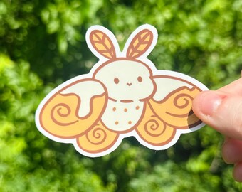 Cinnamon Roll Moth Sticker