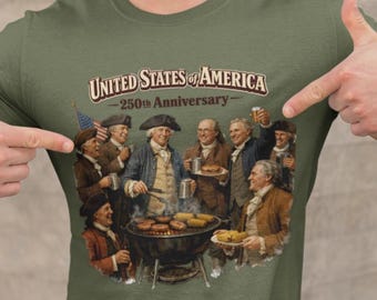 Vereinigte Staaten von Amerika T-Shirt zum 250-jährigen Jubiläum | Picknick der Gründerväter