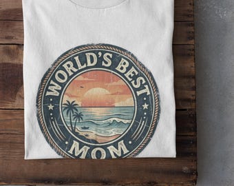 Mama Sonnenuntergang Strand T-Shirt | Vintage Mom Tee