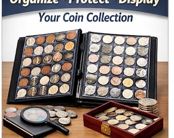 250 Pocket Coin Album Binder for US Coins Pennies Nickels Dimes Quarters Half Dollars Coin Storage Book Collector Gift