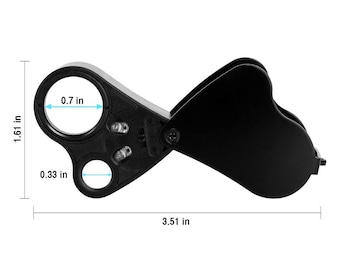 30x 60x Jewelry Loupe LED Magnifier Coin Magnifier Pocket Microscope Coin Collecting Tool Diamond Loupe Lighted Magnifying Glass