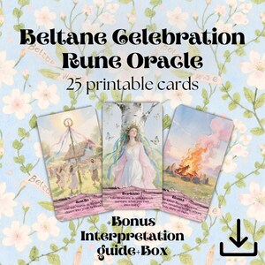 Oráculo Rúnico de Beltane – Baralho de Adivinhação Imprimível com 25 Cartas