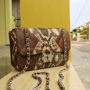 Handmade Python Shoulder bags | Made from Real Snakeskin | Women Purse