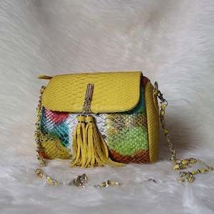 Handmade Python Shoulder bags | Made from Real Snakeskin | Women Purse