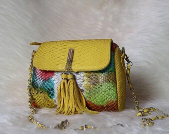 Handmade Python Shoulder bags | Made from Real Snakeskin | Women Purse