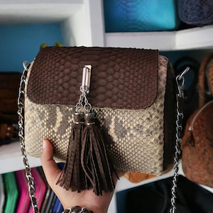 Handmade Python Shoulder bags | Made from Real Snakeskin | Women Purse