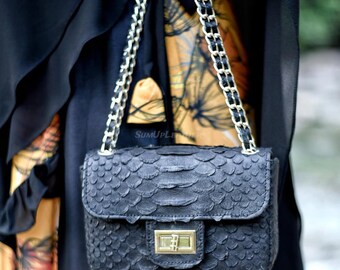 Handmade Python Shoulder bags | Made from Real Snakeskin | Women Purse