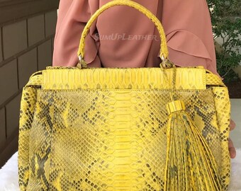 Handmade Python Shoulder bags | Made from Real Snakeskin | Women Purse